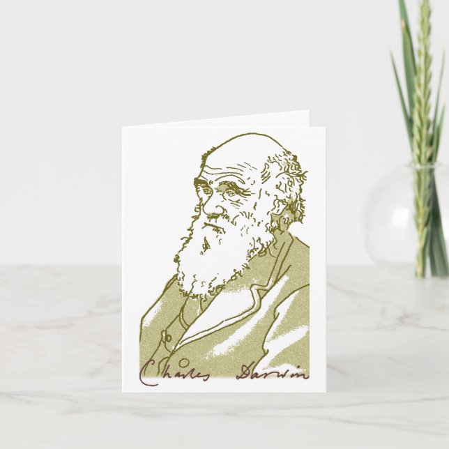 Cartão Charles Darwin. Note card (Frente)