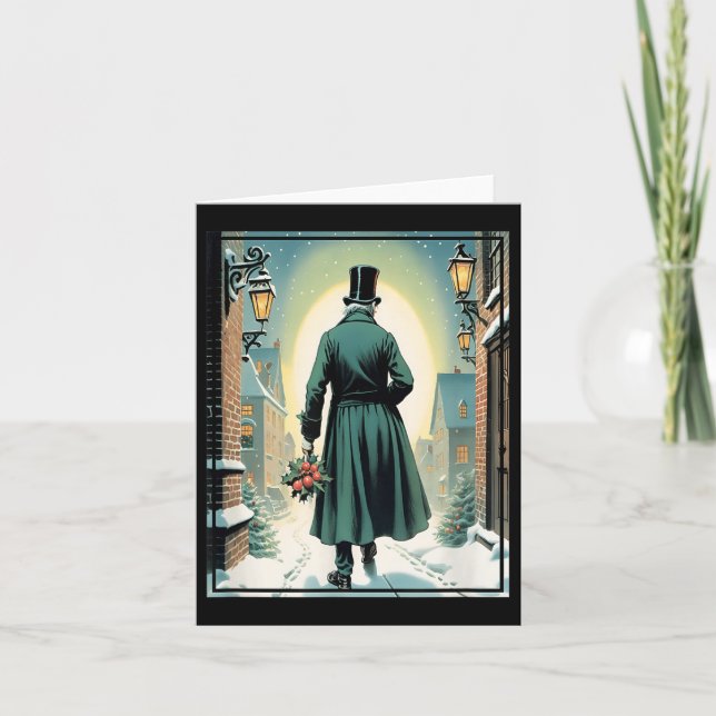 Cartão Charles Ens Christmas Click Book Ebenezer Scrooge (Frente)