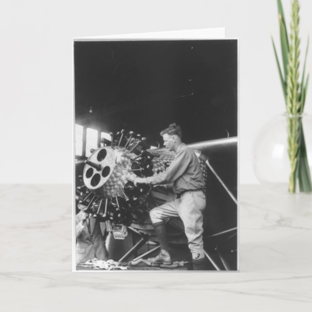 Cartão Charles Lindbergh Circa 1927 (Frente)