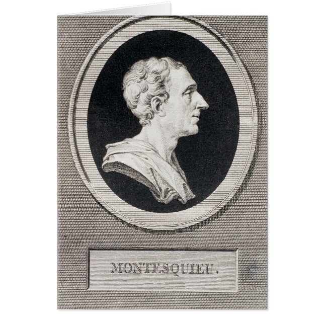 Cartão Charles Louis de Secondat, Baron de Montesquieu (Frente)