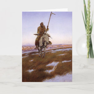 Cartão Charles Marion Russell - Cree Indian