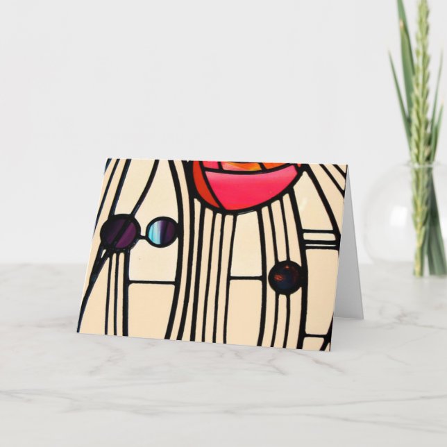 Cartão Charles Rennie Mackintosh Stained Glass (Frente)