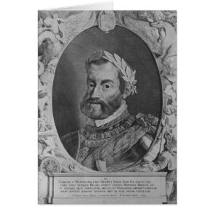 Cartão Charles V, imperador romano santamente
