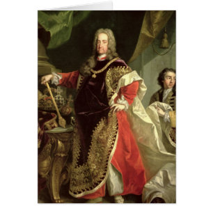 Cartão Charles VI, vestir-se santamente do imperador