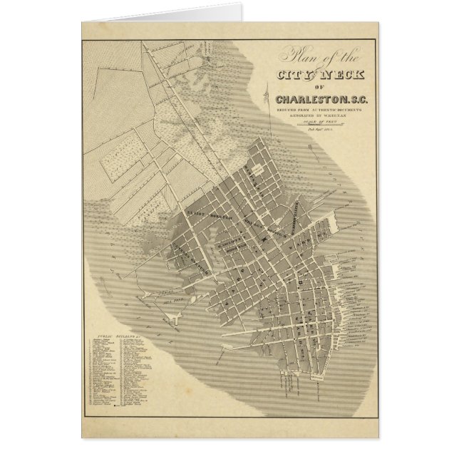 Cartão Charleston, Carolina do Sul (Frente)