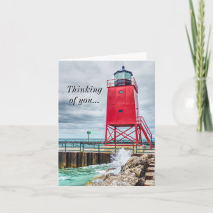 Cartão Charlevoix South Lighthouking Pensando Em Você