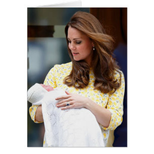 Cartão Charlotte Elizabeth Diana - Britânica Will Kate