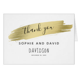 Cartão Charm Calliographic Dourada Stroke Obrigado