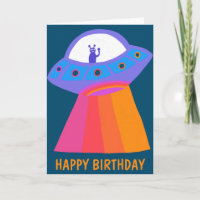 Charming Martian FELY BIRTHDAY UFO
