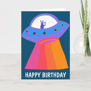 Cartão Charming Martian FELY BIRTHDAY UFO