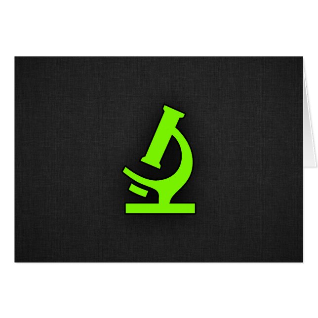 Cartão Chartreuse, Microscópio Verde Neon (Frente horizontal)