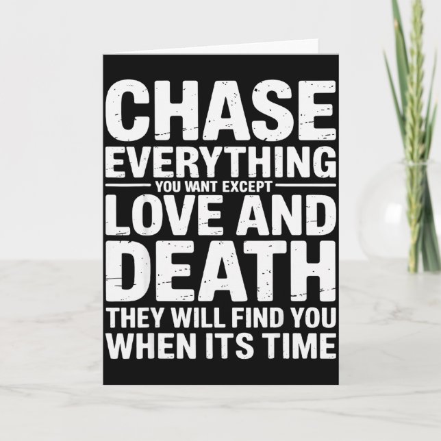 Cartão Chase Everything You Want Except Love And Death En (Frente)