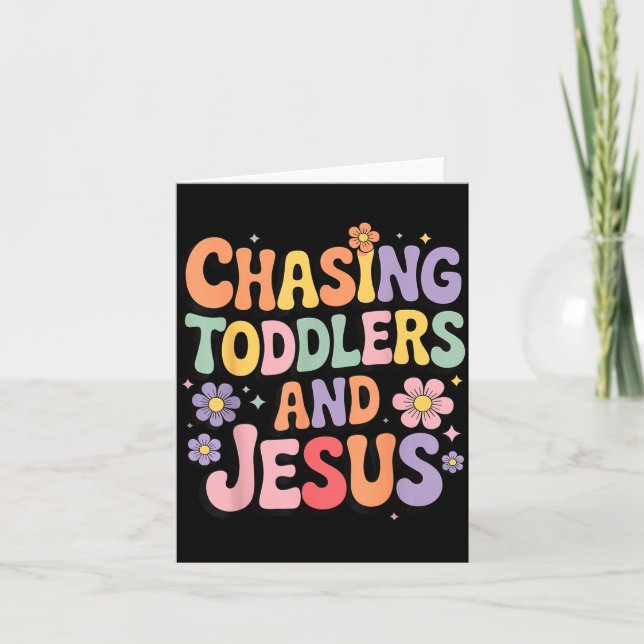 Cartão Chasing Toddlers And Jesus  (Frente)