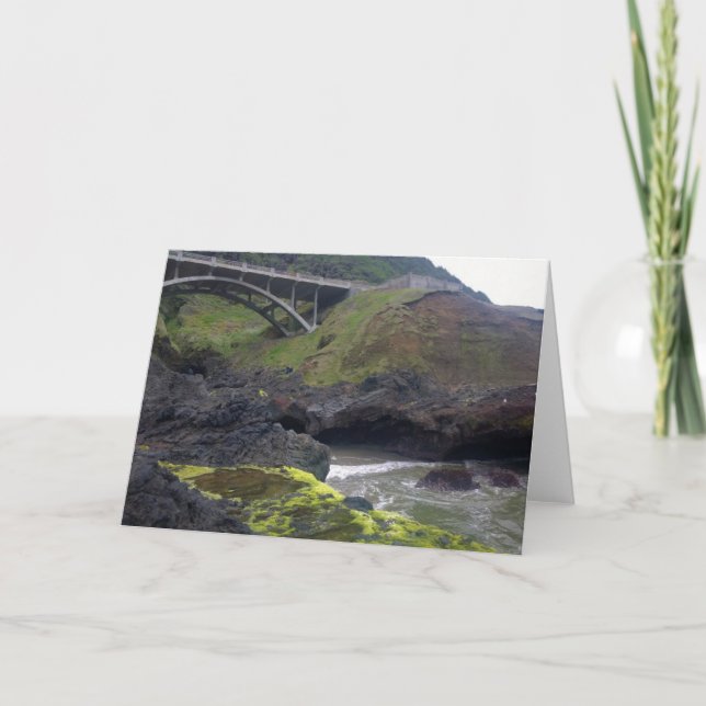 Cartão Chasm de Cook, Cabo Perpétua, Oregon (Frente)