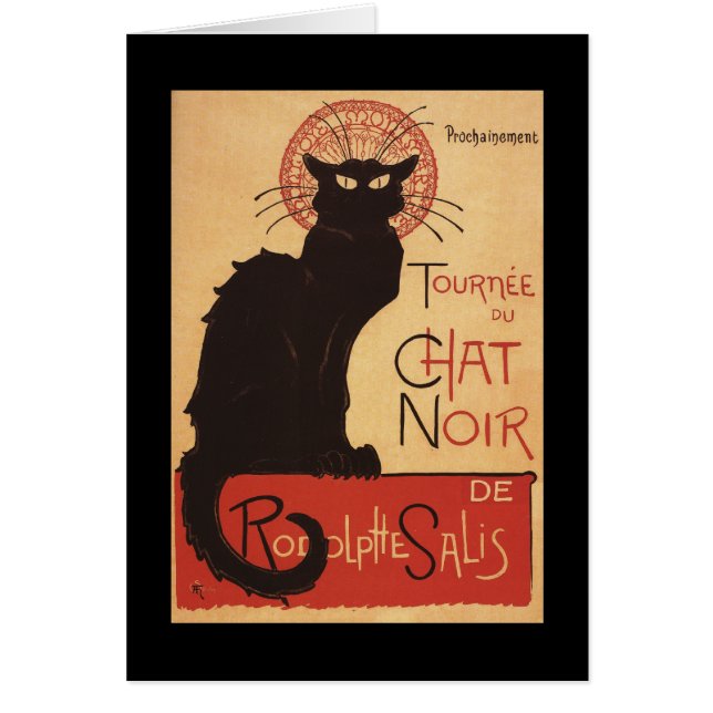 Cartão Chat Noir Cabaret Troupe Black Cat Promo Poster (Frente)