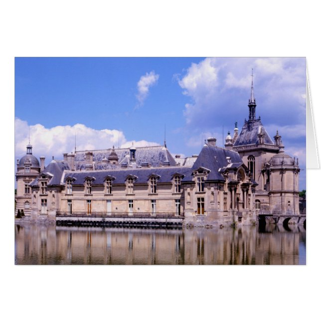 Cartão Chateau Chantilly, Oise, França (Frente Horizontal)