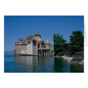 Cartão Chateau Chillon, Lago Genebra, Cantão de Vaud,