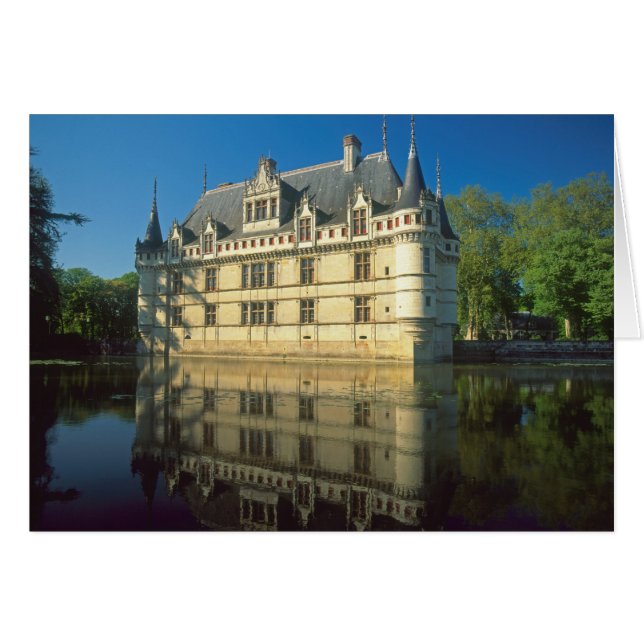 Cartão Chateau de Azay-le-Rideau, Indre-et-Loire, (Frente Horizontal)