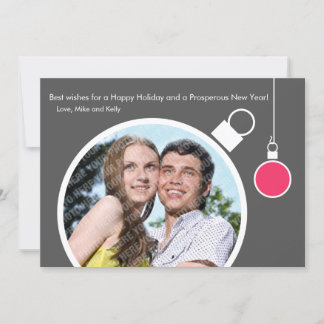 Cartão Chato de Saudações de Temporada Moderna Fot