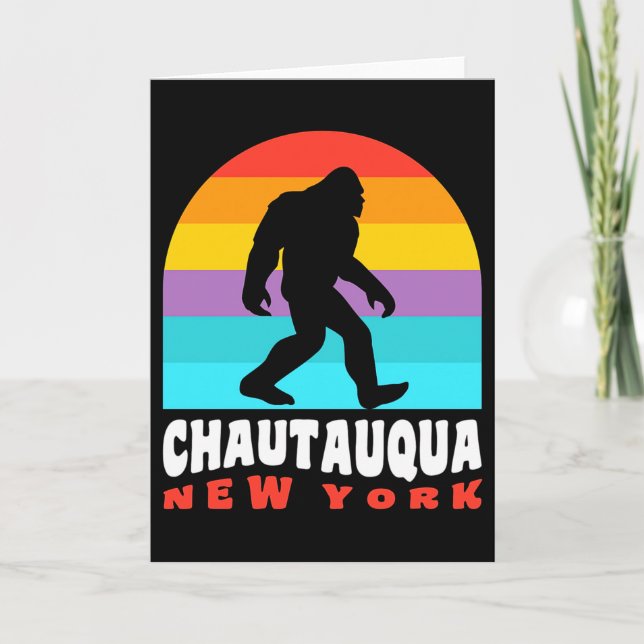 Cartão Chautauqua Lake New York Ny Retro T Shirt  (Frente)