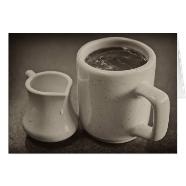Cartão Chávena de café da manhã (Frente horizontal)