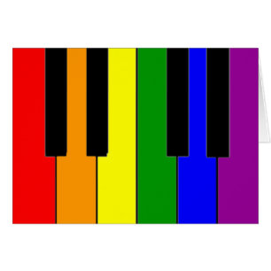 Cartão Chaves do piano de LGBT