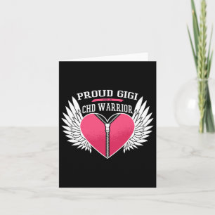 Cartão Chd Warrior Orgulhoso Gigi Zipper Heart Com Angel