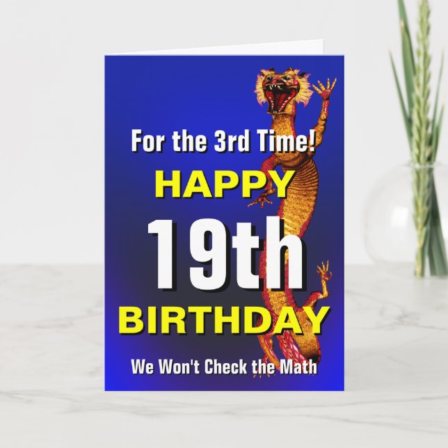 Cartão Check the Math Birthday (Frente)