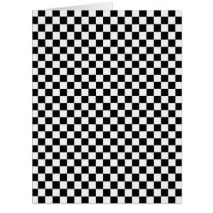 Cartão Checkerboard preto e branco clássico por STaylor