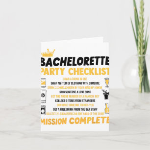 Cartão Checklist para jogos travesseiros de festa de solt