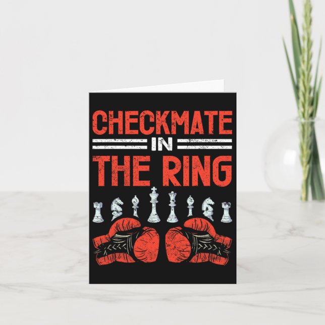 Cartão Checkmate Na Fusão De Boxing Chess Do Anel (Frente)