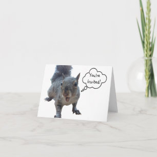 Cartão Cheeky Squirrel Invitation Card