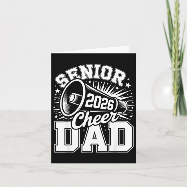 Cartão Cheer Class Senior 2026 Proud 2026 Dad Cheerleader (Frente)