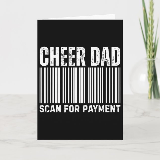 Cartão Cheer Dad Scan For Payment Cheerleading  (Frente)