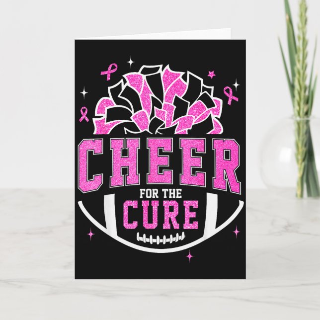 Cartão Cheer For The Breast Cancer Awareness Cheerleader  (Frente)