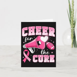 Cartão Cheer For The Cure Futebol Cheerhead Breast Ca