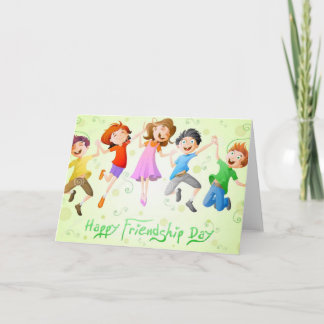 Cartão cheerful friends greeting