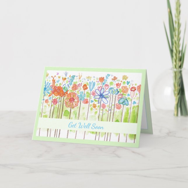 Cartão Cheerful se torne bem rapidamente personalizável (Frente)