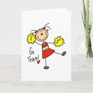 Cartão Cheerleader Stick Figura Card