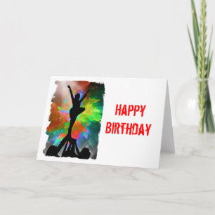 Cartão Cheerleaderes em um Colorburst