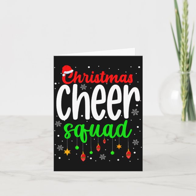 Cartão Cheerleading Srts Lover Christmas Cheer Squad  (Frente)