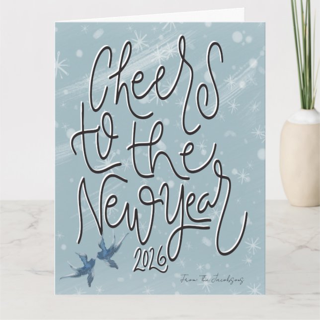 Cartão cheers to the new year (Frente)