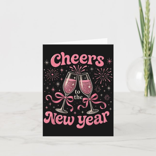 Cartão Cheers To The New Year 2026 Nk Celebration Gift  (Frente)