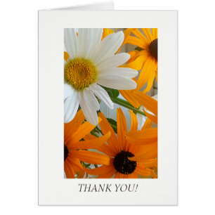 Cartão Cheery daisy "obrigado você" para todas as ocasiõe