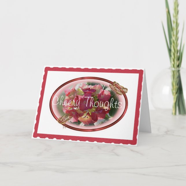 Cartão Cheery Hydrangea card- customize any occasion (Frente)