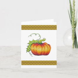 Cartão Cheery Pumpkin card with Chevron border