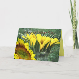 Cartão Cheery Sunflower- personalizar