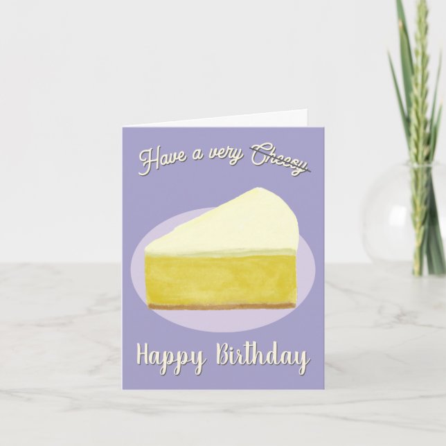 Cartão Cheesecake Funny Birthday Card (Frente)