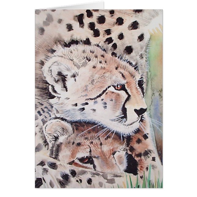 Cartão Cheetah Card por Molly Harrison Vazio (Frente)