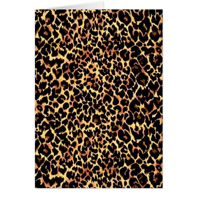Cartão Cheetah Pattern (Frente)